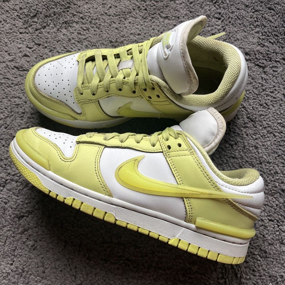 Nike Women's Dunk Low White Twist Lemon Green DZ2794-700 Size 6.5